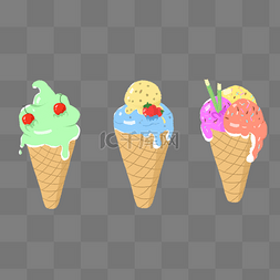 夏季清热图片_卡通冰淇淋