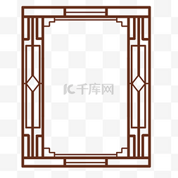 古典新中式家具图片_窗框边框