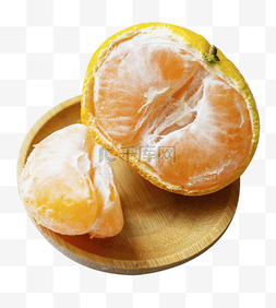 剥开的橘子新鲜果肉