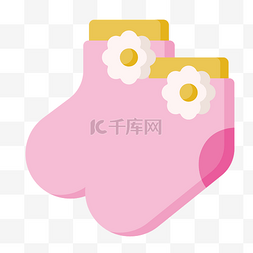 粉色小花袜子