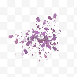 紫色水粉颜料墨点
