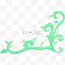 漂亮的绿色藤蔓插图