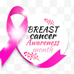 乳腺癌背景图片_抽象breast cancer粉红丝带和圆形背