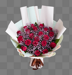 花束包装纸图片_红色玫瑰花花束