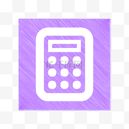 手绘电子图标图片_卡通紫色的计算机图标