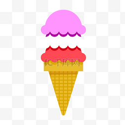 冰淇淋三色球图片_三色球甜筒