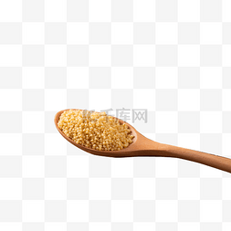 木勺子里的小米