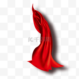 红色丝绸创意图片_红色丝带