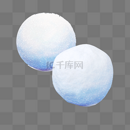 冬季雪球图片_浅蓝色雪球