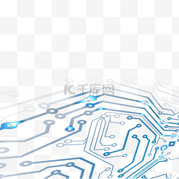 人工智能科技线条图片_蓝色科技线条