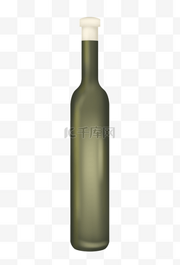 玻璃酒瓶图片_香槟红酒瓶子插图