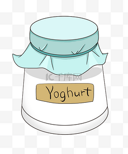 酸奶详情图片_卡通手绘瓶装酸奶