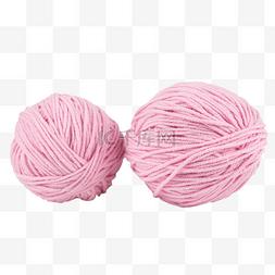 针织线图片_粉红色毛线团