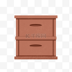 床头柜插画图片_小型木质床头柜插画