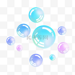 彩色漂浮泡泡