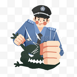 写罚单的警察图片_扫毒打毒警察锤散毒品