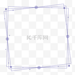 科技蓝圈点点线边框