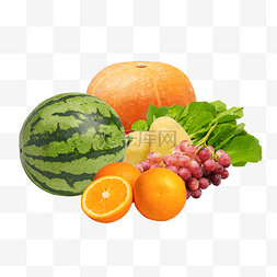 水果展板设计图片_水果蔬菜组合