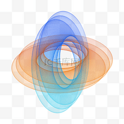 蓝橙智能科技扁平渐变不规则螺旋