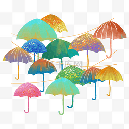五颜六色雨伞图片_五颜六色的雨伞