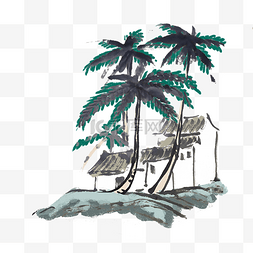 椰树海滩椰子