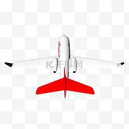 模型飞机图片_仿真红色航空飞机