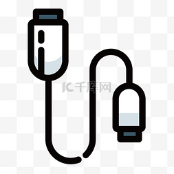 usb线线图片_USB数据线连接图标