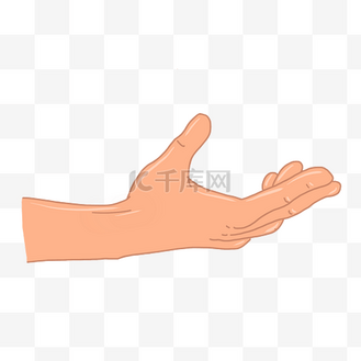 伸手手势姿势插画