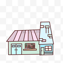 彩色设计房屋插画