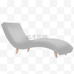 现代家具躺椅插画
