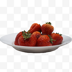 草莓果盘图片_一盘红色的诱人草莓