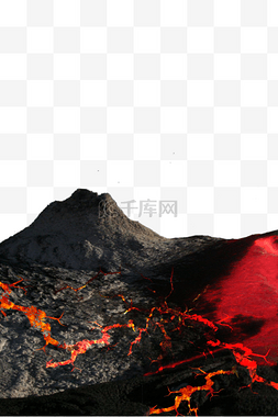 火山喷山图片_火山岩浆