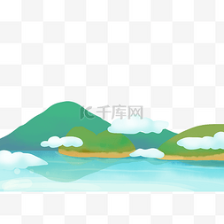 湿地小河山坡