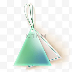 三角形蓝绿色促销标牌