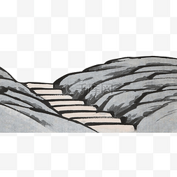 古风中国风石头台阶