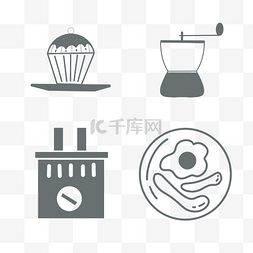 劈柴煮饭图片_煮饭厨具图标