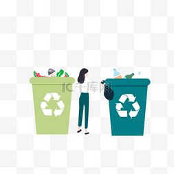 垃圾分类图片_保护环境垃圾回收垃圾分类