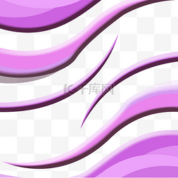 紫色渐变半立体剪纸风不规则图形