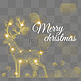 金色圣诞节金粉麋鹿