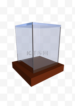 橱柜3d图片_仿真玻璃罩透明展示橱柜橱窗展台