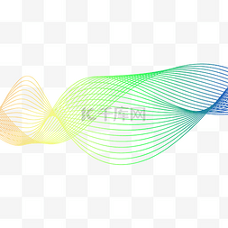 彩色渐变科技图片_彩色动感波浪科技感线条