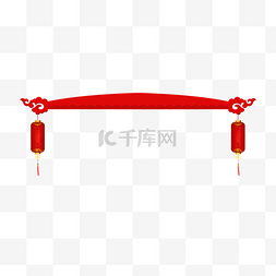 中国风新年灯笼标题边框
