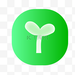 手机应用图标图片_卡通绿色的豆芽图标