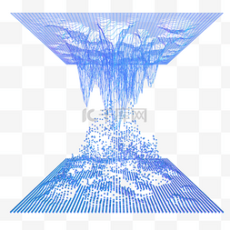 科技智能魔幻数据点状锥形线几何