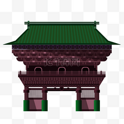 日本传统风格寺庙元素