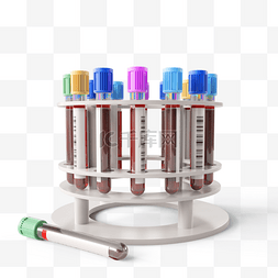 医学检查图片_血液测试管3d元素