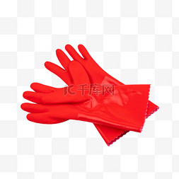 红色橡胶手套