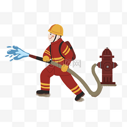 灭火的消防员