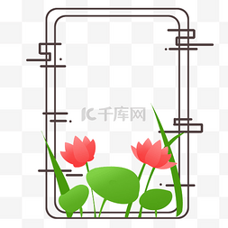 花瓣荷图片_夏日荷花边框