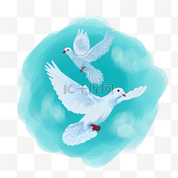 飞翔白色鸽子图片_蓝天白色鸽子